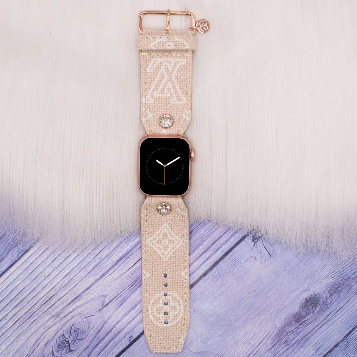 PRE-ORDER - Upcycled Tan LV Ipanema with Jade Blue Watchband | Spark*l
