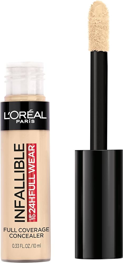 L'Oreal Paris Makeup Infalible Full Wear Corrector mate impermeable, cobertura completa, tono de ... | Amazon (US)