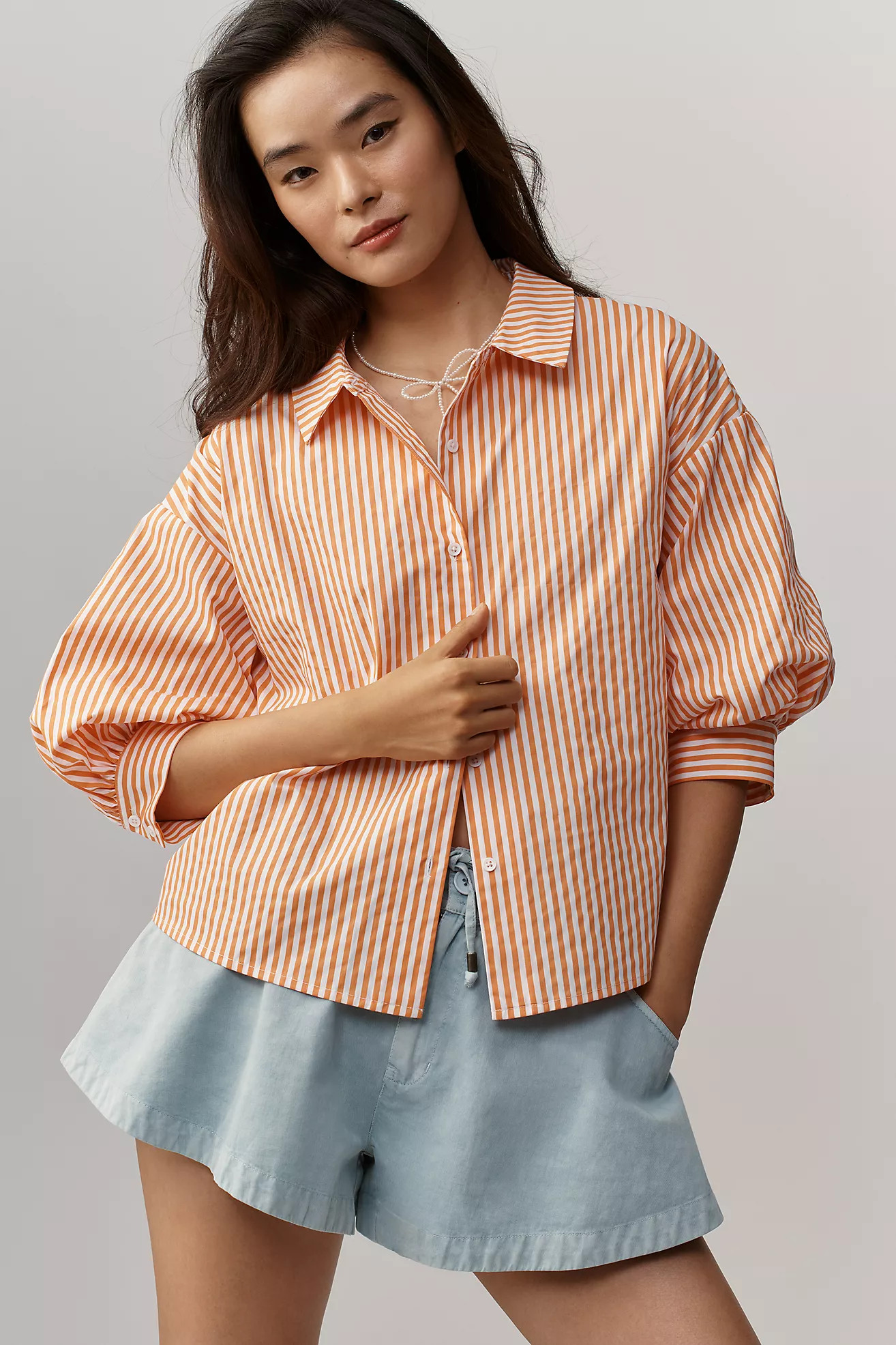 English Factory Striped Buttondown Shirt | Anthropologie (US)