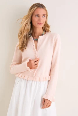 Pottery Pink Knit Patterson Ruffle Sweater | Tuckernuck (US)