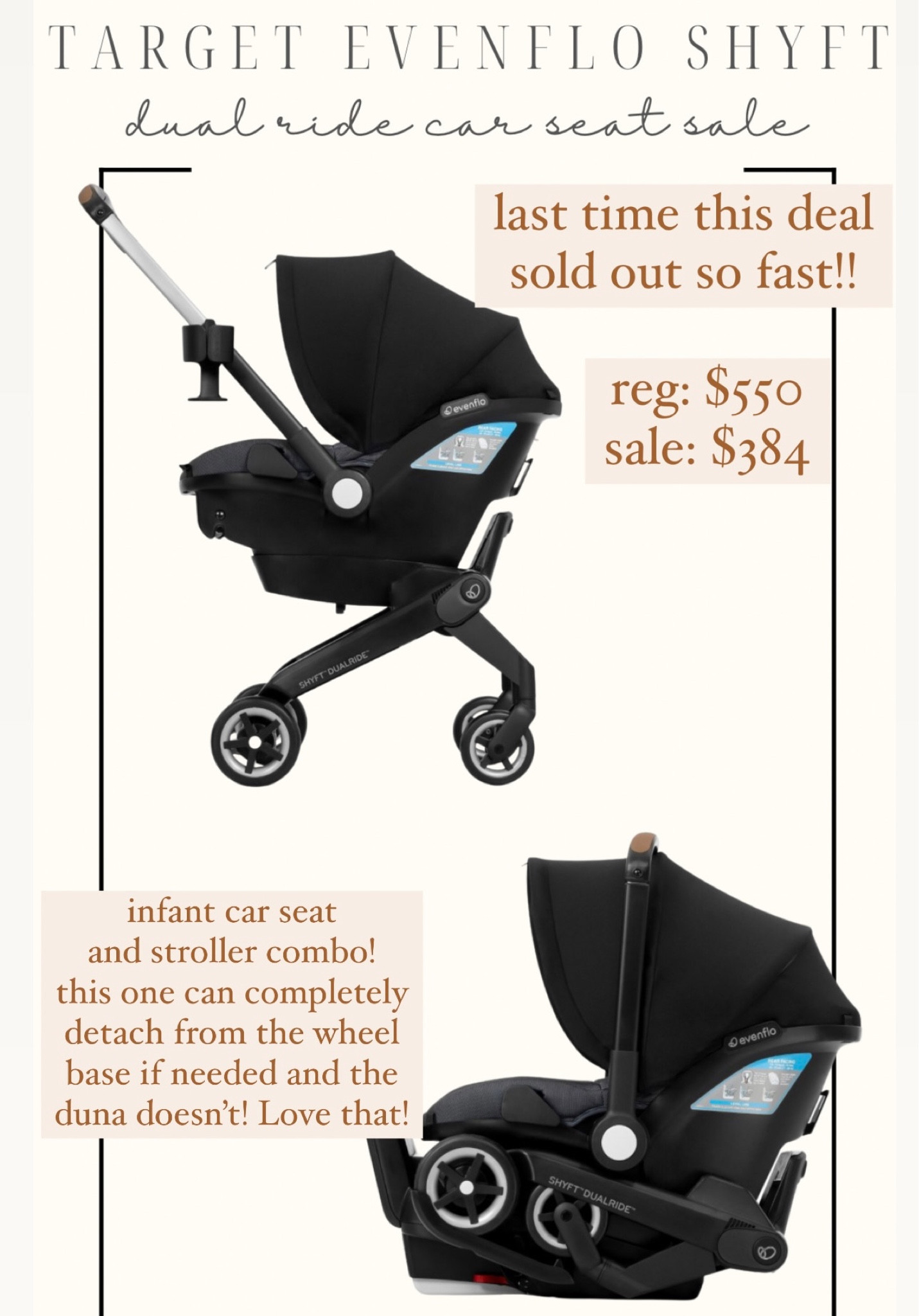 Infant car seat outlet stroller combo target