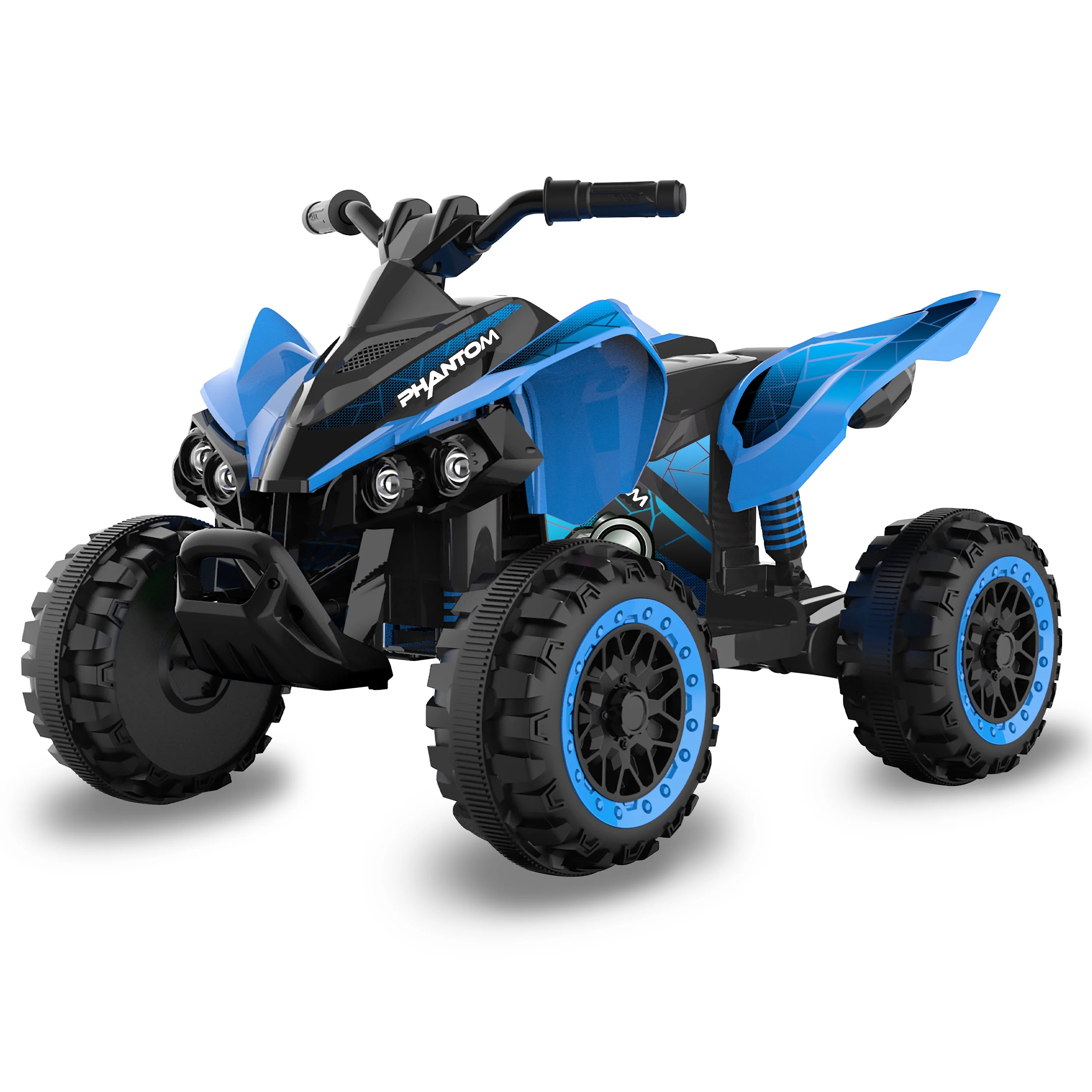 12 Volt Blue Phantom ATV Action Wheels Branded Battery Powered Rideon for Boys and Girls Ages 2 t... | Walmart (US)