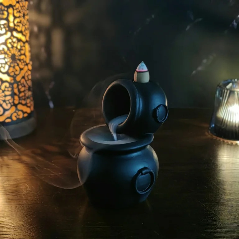 Mainstays Black Cauldron Incense Backflow Cone Holder with Dragon’s Blood Backflow Cones | Walmart (US)