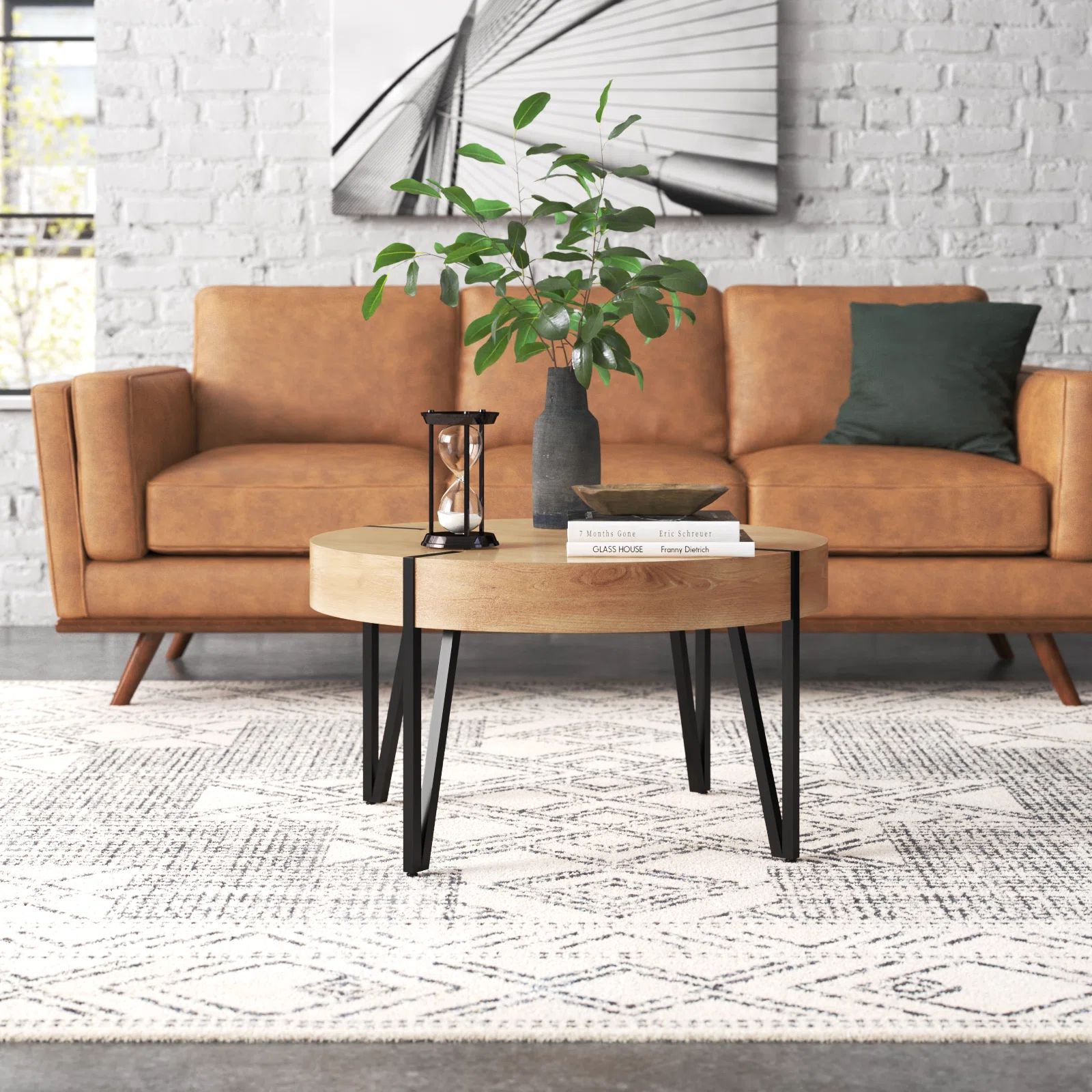 Steelside™ Corvallis Round Wood Side Coffee Table with Metal Hairpin Legs & Reviews | Wayfair | Wayfair North America