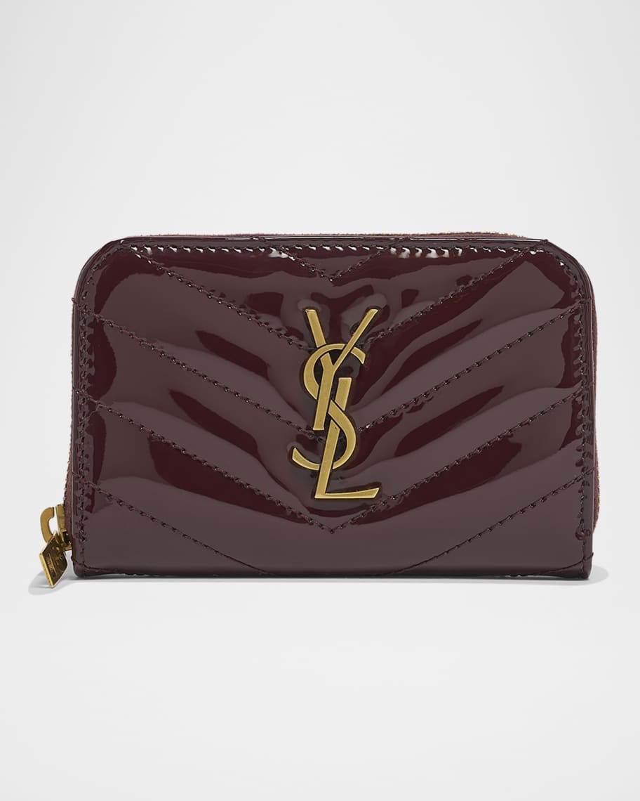 YSL Coin Wallet in Quilted Patent Leather | Neiman Marcus