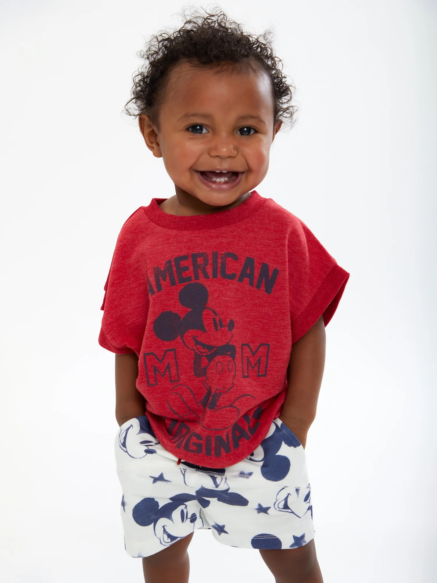 Mickey Mouse Toddler Boy Americana T-Shirt and Shorts Set, Sizes 12M-5T | Walmart (US)