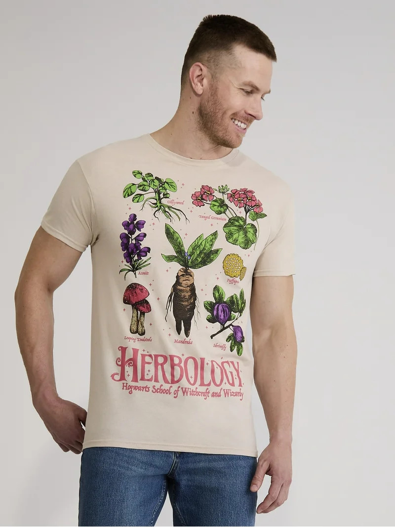 Harry Potter Men's & Big Men's Herbology Color Graphic Tee, Sizes S-3XL | Walmart (US)