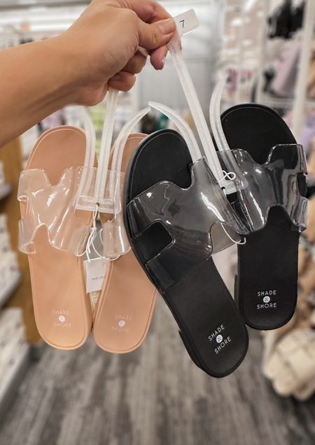 NEW jelly slide sandals from Shad & Shore at Target 🎯 This designer look is so trendy right now! Perfect summer sandals for pool and beaches - $15 and available in these 2 colors 🫶🏼

#LTKshoecrush #LTKfindsunder50 #LTKxTarget