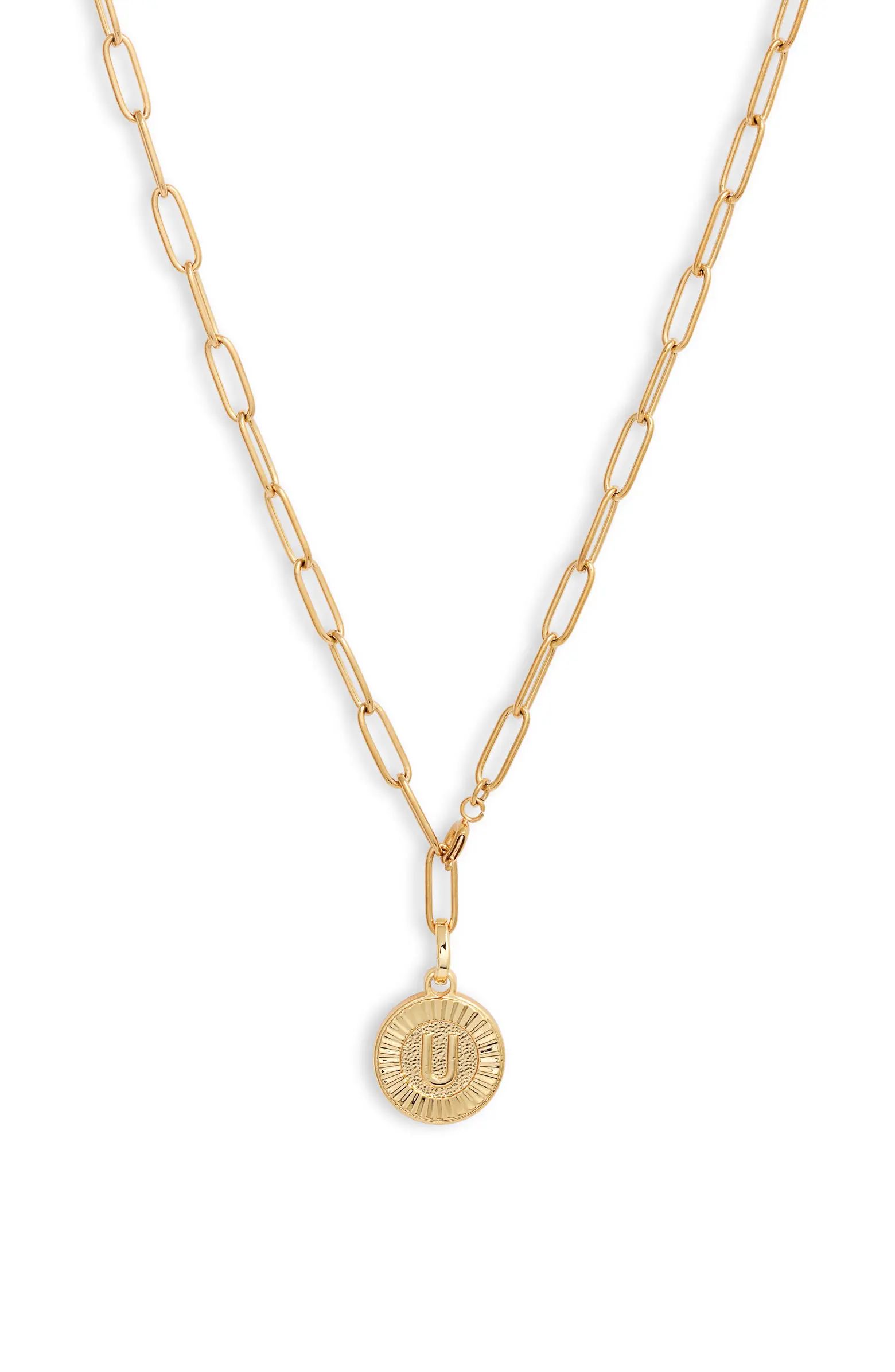 Bracha Initial Medallion Y-Necklace | Nordstrom | Nordstrom