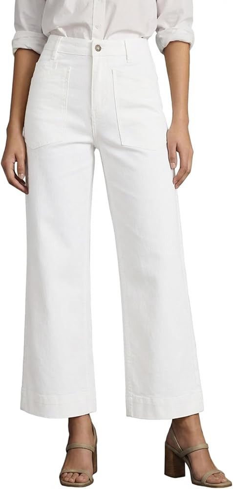 Cicy Bell Womens Cropped Wide Leg Jeans Stretchy High Waisted Trendy Baggy Denim Ankle Pants with... | Amazon (US)