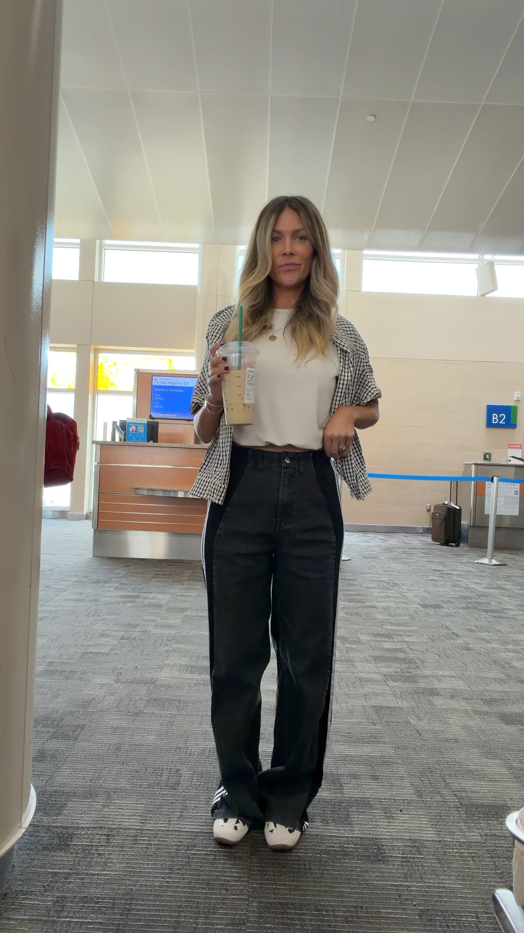 Today’s travel ootd ✈️ 
Outfit is Amazon 
Adidas Mary Jane sneakers

#LTKOver40 #LTKPetite #LTKootd