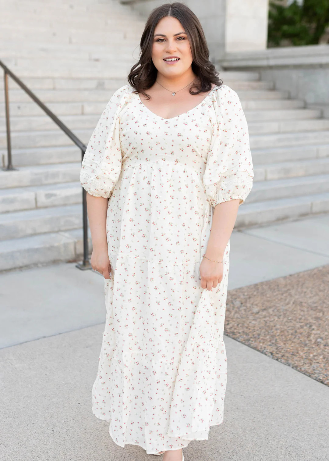Lena Layne Ivory Floral Dress | My Sister's Closet Boutique