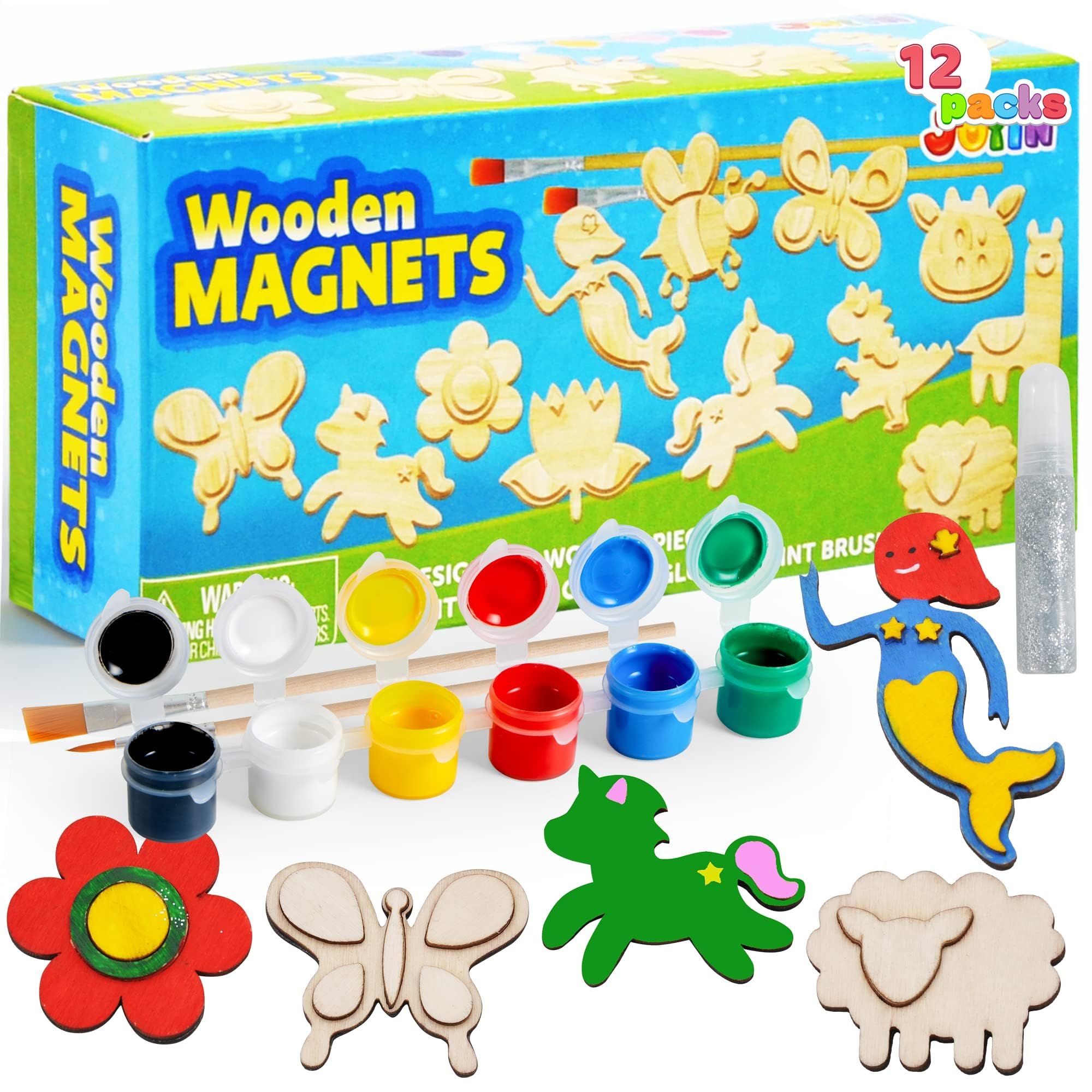 JOYIN Wooden Magnets, Spring Arts & Crafts for Boys and Girls Ages 4+, Childrens Painting Craft A... | Amazon (US)