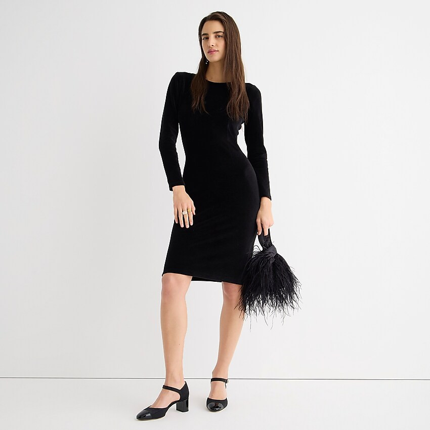 Scoopback sheath dress in Italian velvet | J. Crew US