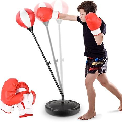 YEEBAY Punching Bag for Kids Age 4, 5, 6, 7, 8 Years Old Boys, Incl Boxing Gloves & Stand, Height... | Amazon (US)