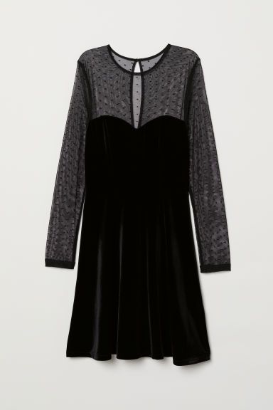 H & M - Fitted Dress - Black | H&M (US)