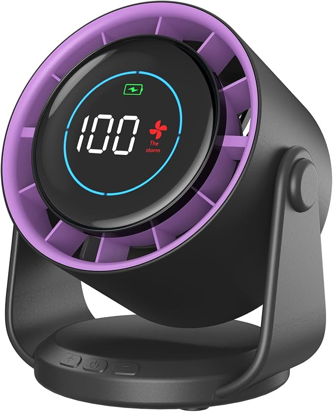 Rintea Desk Fan, Ultra Quite Table Fan with 11 Speeds, 5400mAh Rechargeable Desktop Fan with 105... | Amazon (UK)