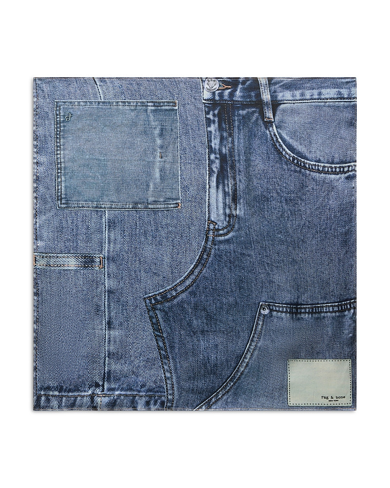rag & bone Miramar Denim Print Silk Scarf | Bloomingdale's (US)