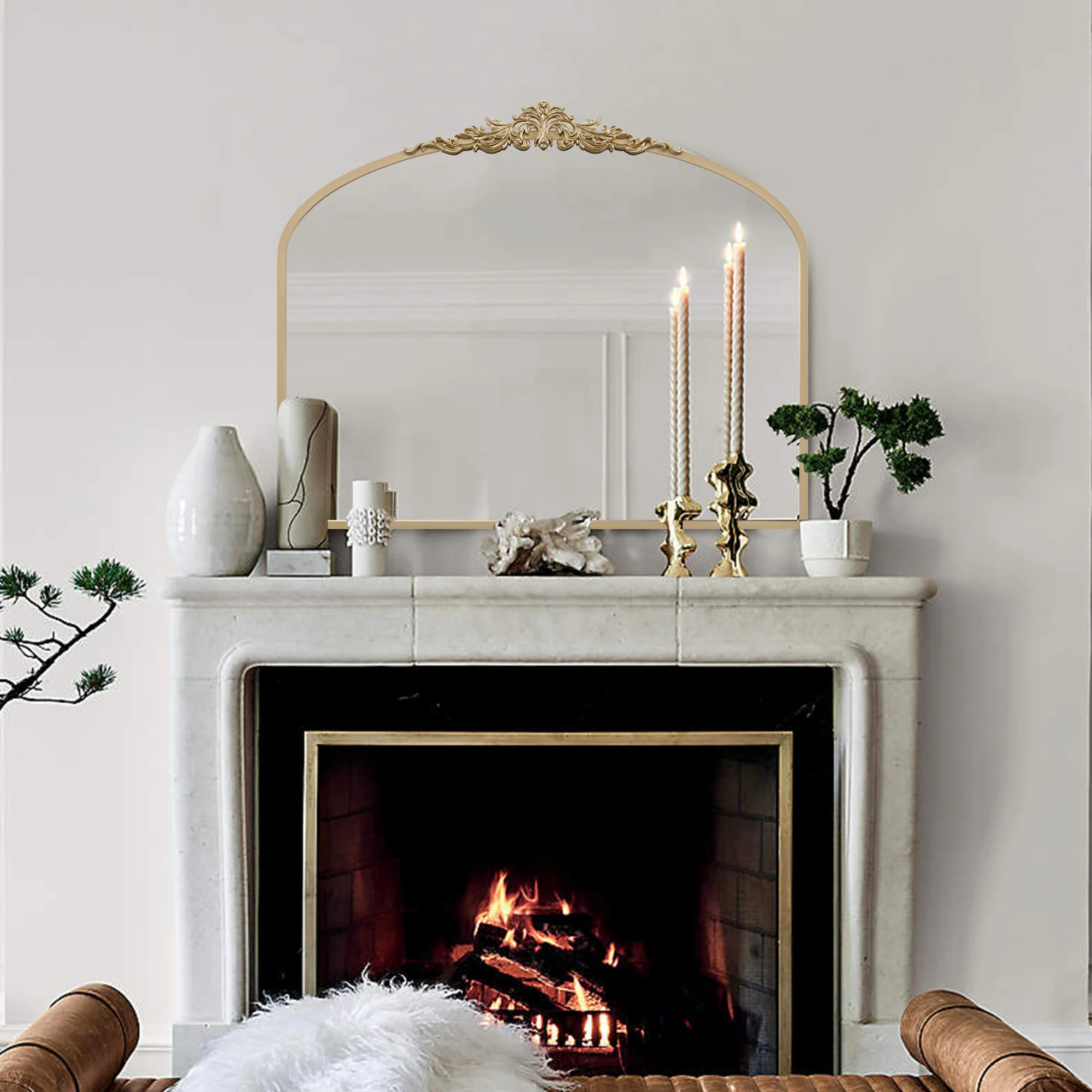Ornate Vintage Mirror Baroque Gold Mirror | Bed Bath & Beyond