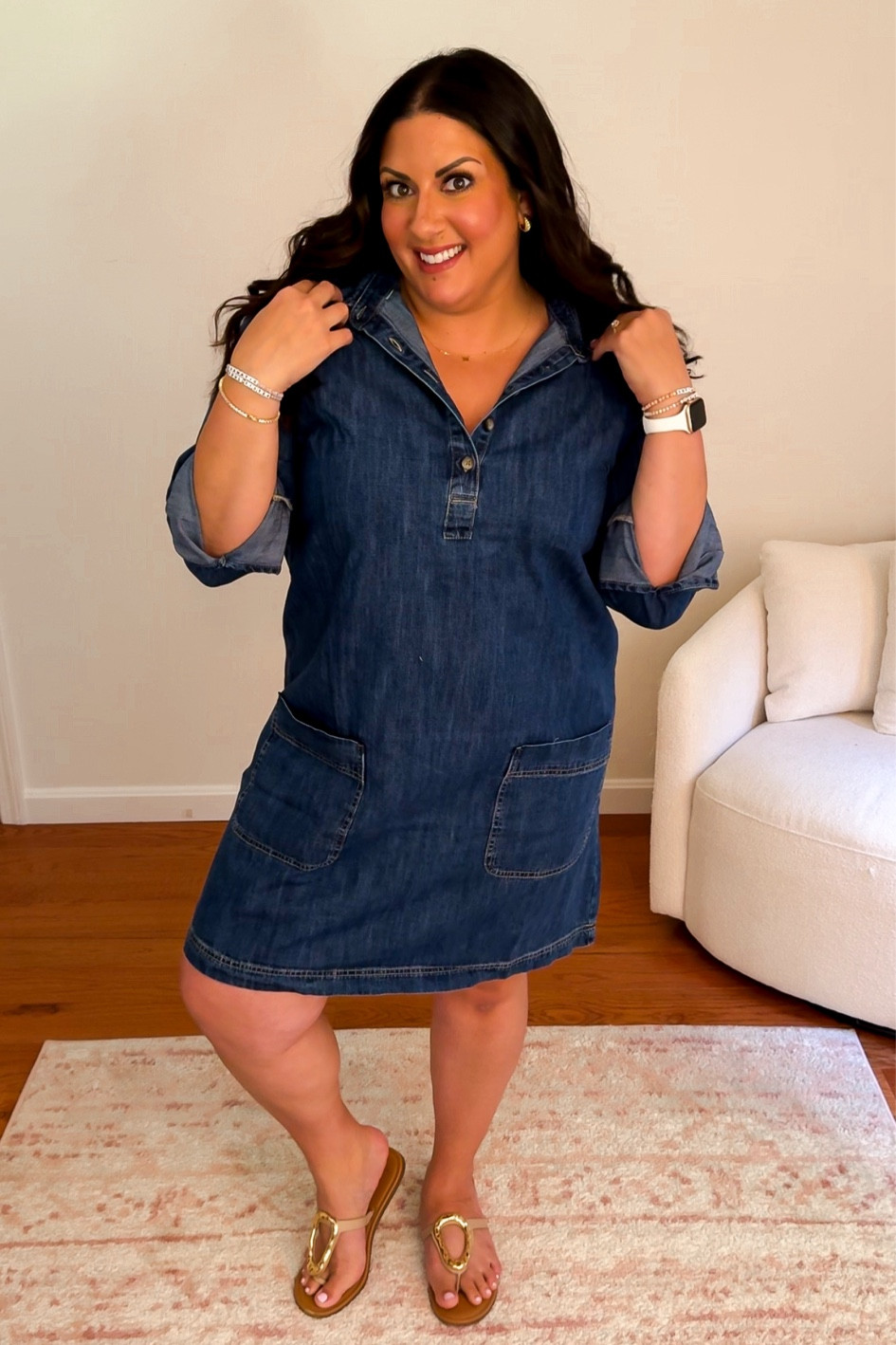 Wearing an XL in this dress - it’s such a great dress to transition from summer to fall! 

#LTKFindsUnder50 #LTKMidsize #LTKStyleTip