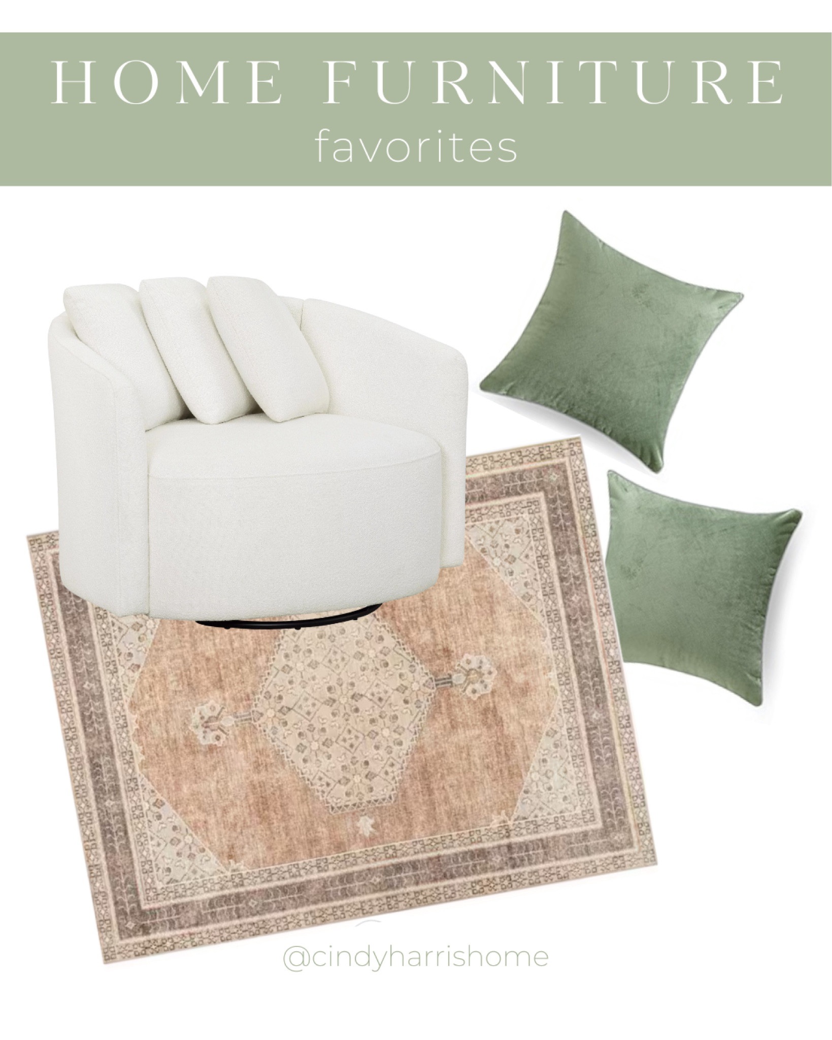 Some of my favorite living room pieces that I currently have! This rug is one of my most requested links! #ltkhome #homedecor #homeinspo #rugs #swivelchair

#LTKHome