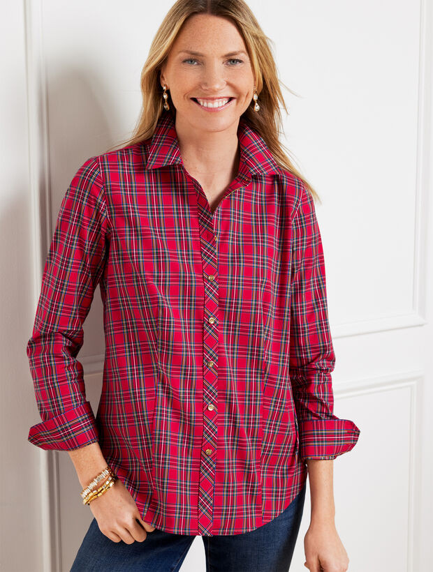 Non-Iron Perfect Shirt - Yuletide Tartan | Talbots