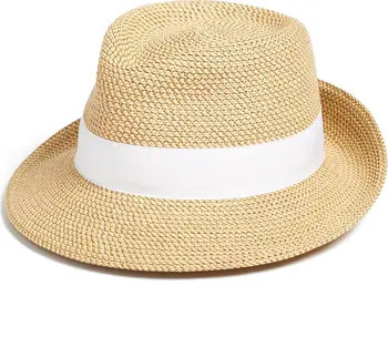 Classic Squishee® Straw Packable Fedora Sun Hat | Nordstrom