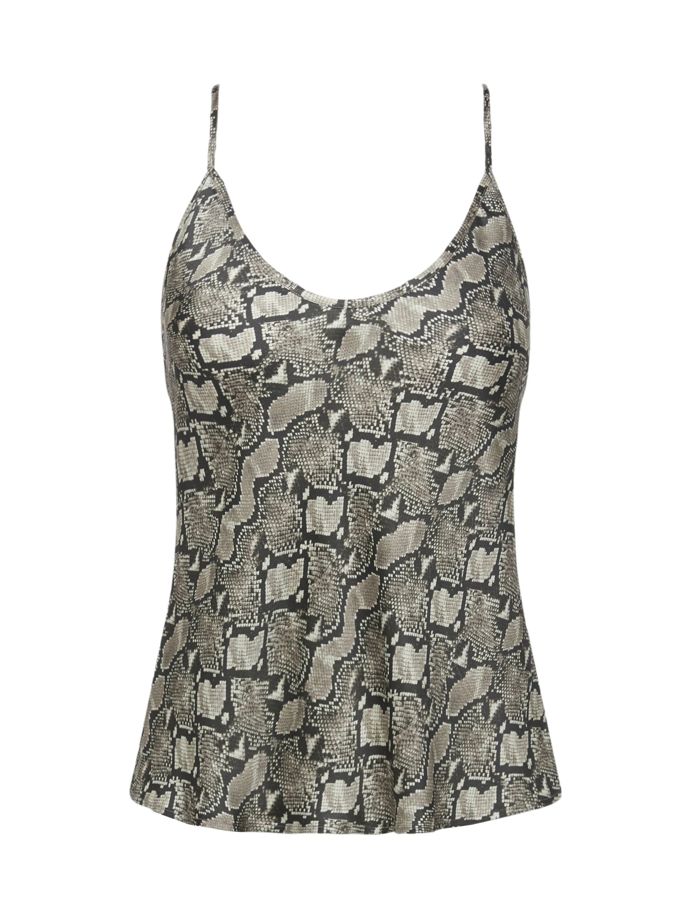 L'AGENCE Lexi Camisole Tank In Sage Multi Paloma Snake | L'Agence