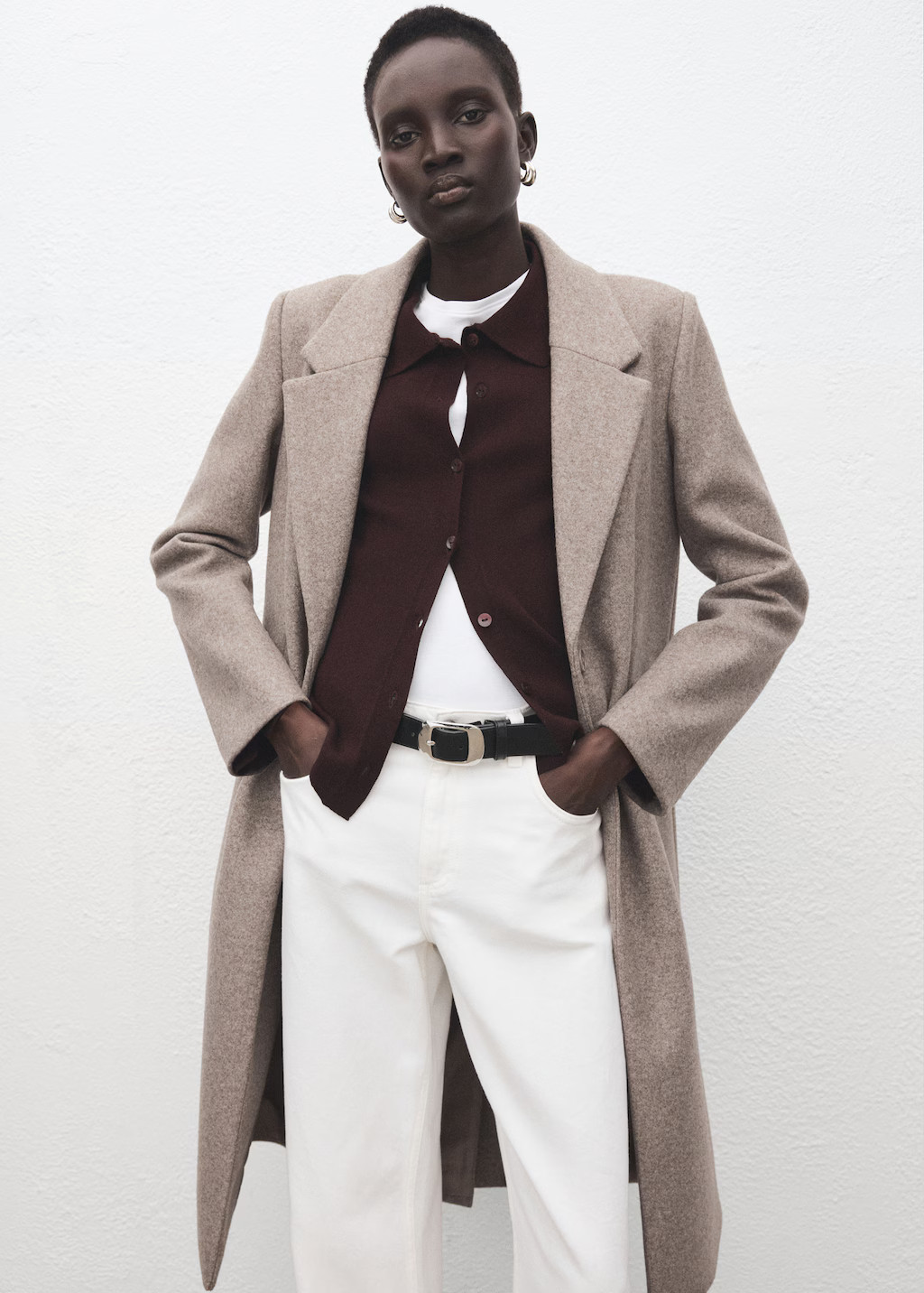 Combined coat with detachable collar - Women | MANGO USA | Mango (US/MX/AU)