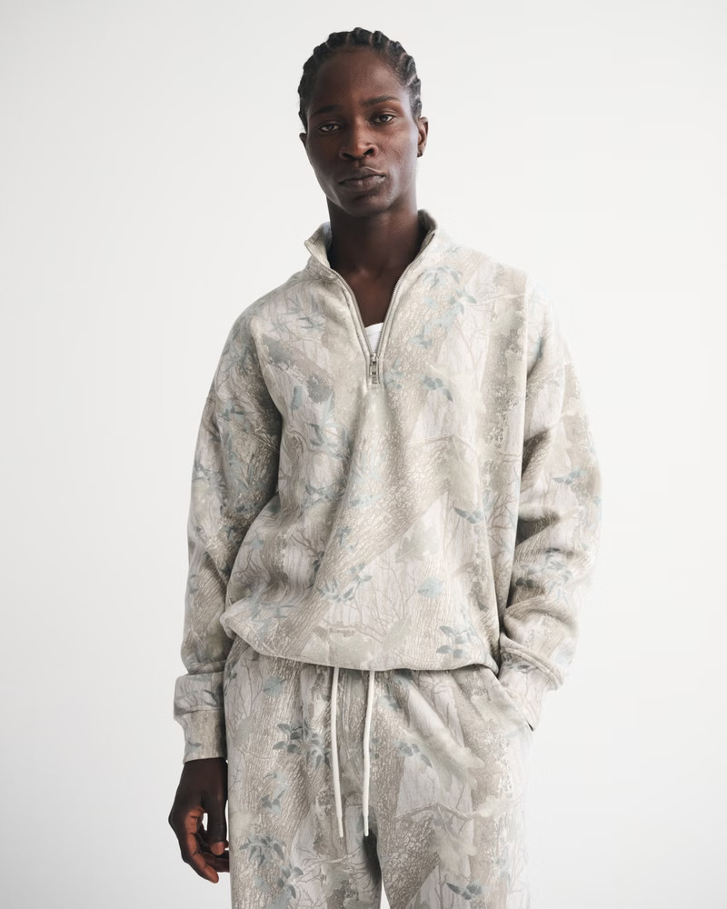 Men's Essential Half-Zip Sweatshirt | Men's | Abercrombie.com | Abercrombie & Fitch (US)