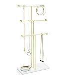 Umbra Trigem Hanging Jewelry Organizer Tiered Tabletop Countertop Free Standing Necklace Holder Disp | Amazon (US)