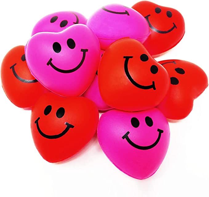 4E's Novelty Heart Stress Ball (24 Pack) Bulk Mini 1.5" - Valentines Squishies - for Class Valent... | Amazon (US)