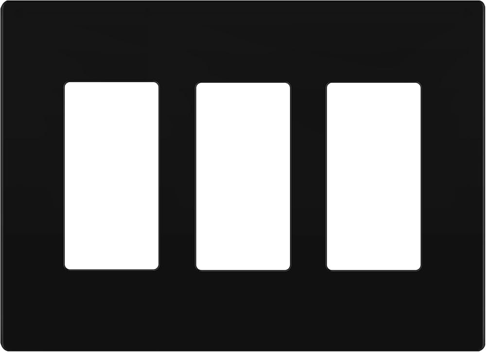 ENERLITES Rêve Collection Luxury Triple Decorator Switch Cover, Screwless Wall Plate, Matte Fini... | Amazon (US)