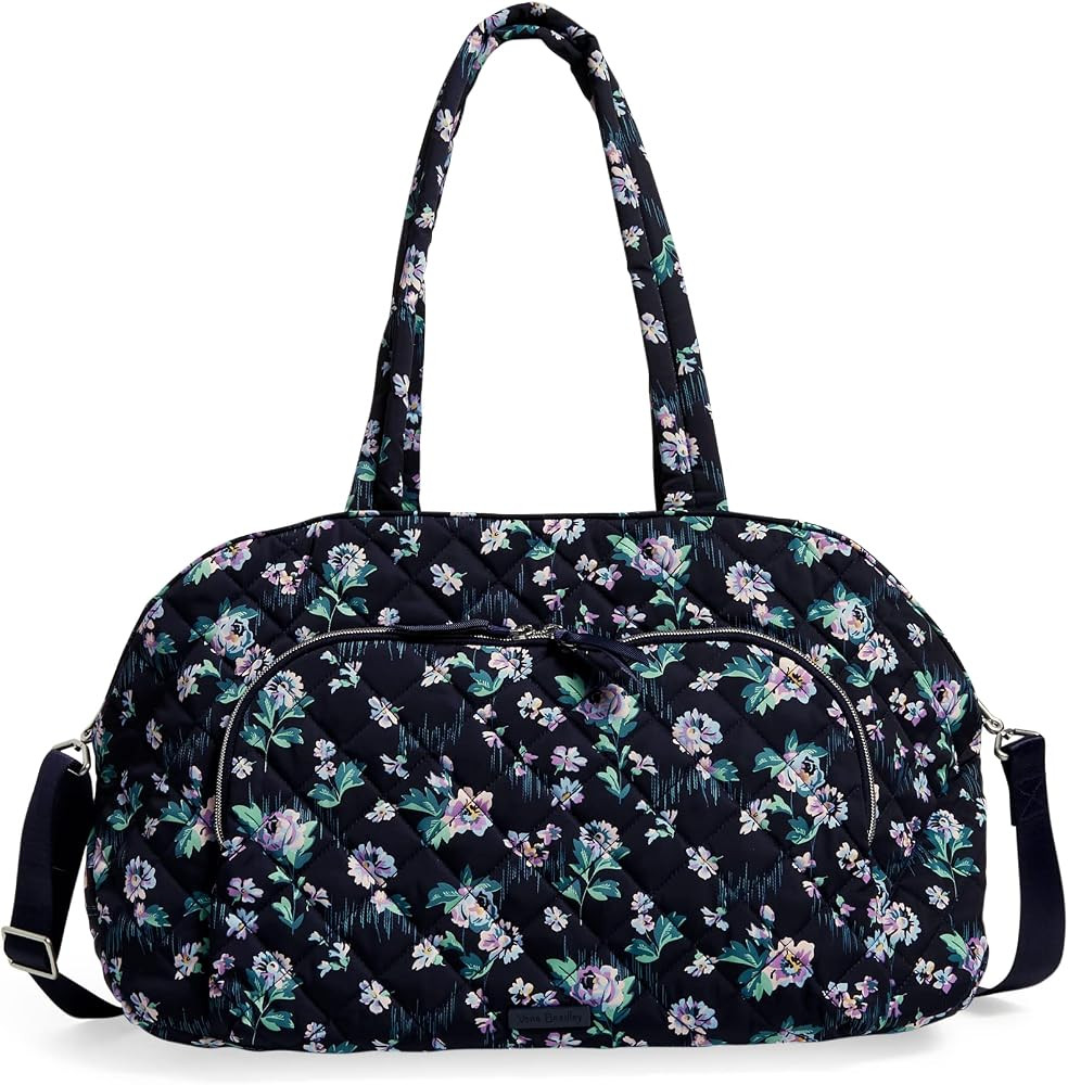 Vera Bradley Women's Performance Twill Weekender Travel Bag, Navy Garden, One Size | Amazon (US)