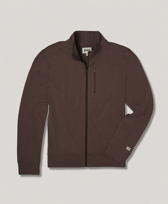 Men’s Stretch French Terry Track Jacket made with Organic Cotton | Pact | Pact Apparel