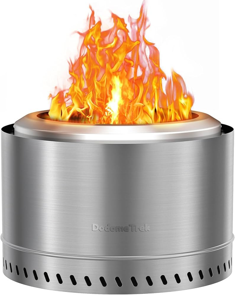 Smokeless Fire Pit with Travel Bag, Portable Outdoor Wood Burning Fireplace, 19 Inch Stainless St... | Amazon (US)