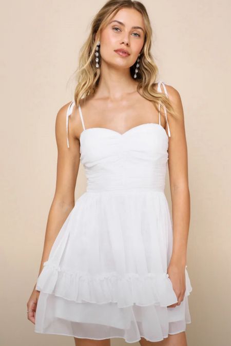 This cute white dress would be perfect for your wedding shower. Not sure what dress to wear for your wedding shower? Dress to impress at your next bridal shower with any of these dresses! Typically bridal showers have a less formal vibe than a wedding, so you can wear a casual-chic or dressy outfit. To help you find your perfect bridal shower outfit we curated some of the cutest outfits for you to choose from! #BridalShower #bridetobe #misstomrs #weddingshowertheme #instabride #futuremrs #weddingseason #whitedress #dressforweddings #bridaloutfit #summerweddings #LTKMostLoved 

#LTKstyletip #LTKsalealert #LTKwedding