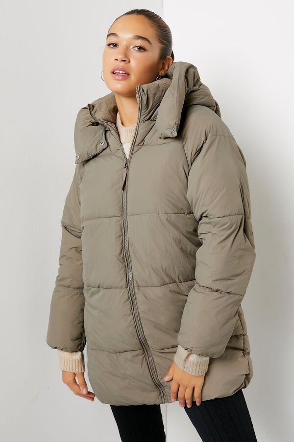 Mid-Length Hooded Puffer Jacket | Ardene