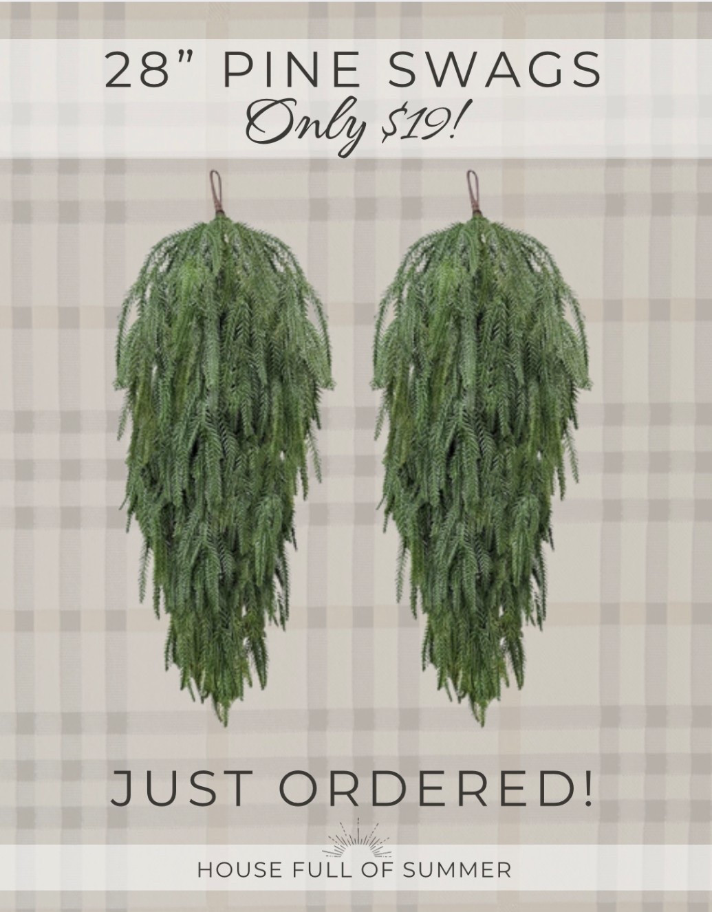 Ordered these pine swags realistic Christmas greenery decor holidays 

#LTKHoliday #LTKFindsUnder50 #LTKHome