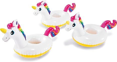 Intex Floating Unicorn Inflatable Drink Holders, 3-Pack | Amazon (US)