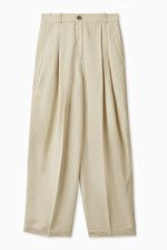 RELAXED-FIT TAILORED TROUSERS - LIGHT BEIGE - COS | COS (US)