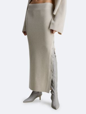 Ribbed Wool Maxi Skirt | Calvin Klein | Calvin Klein (US)