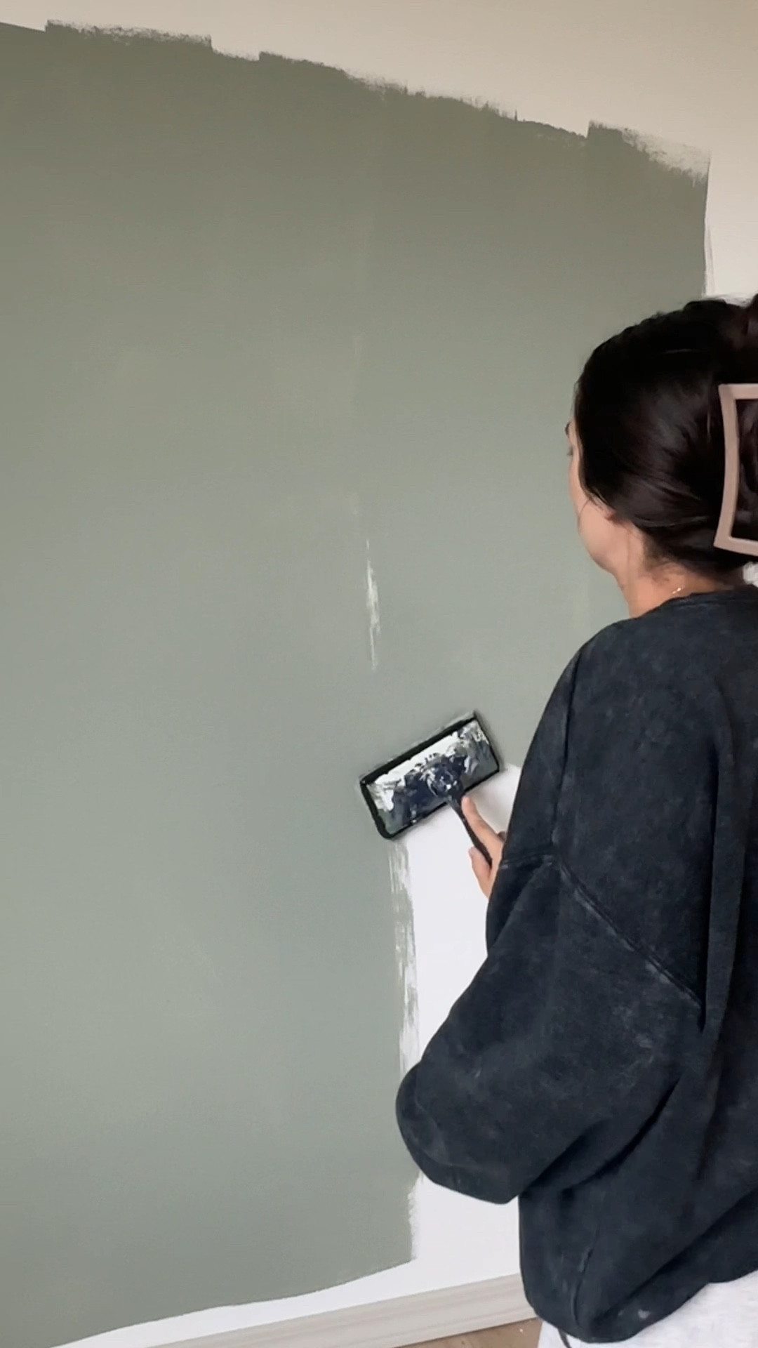 The best painting tool! 
paint color: evergreen fog by sherwin williams #LTKVideo

#LTKHome