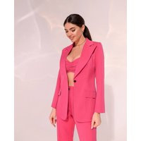 Hot Pink 3-Piece Pantsuit For Women, Pink Blazer Trouser Suit Women With Bralette Top, Relaxed Fit & | Etsy (US)