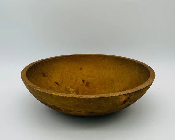 13.5" Solid Wood Munising Dough Bowl/Vintage Michigan Made Wood Bowl | Etsy (US)