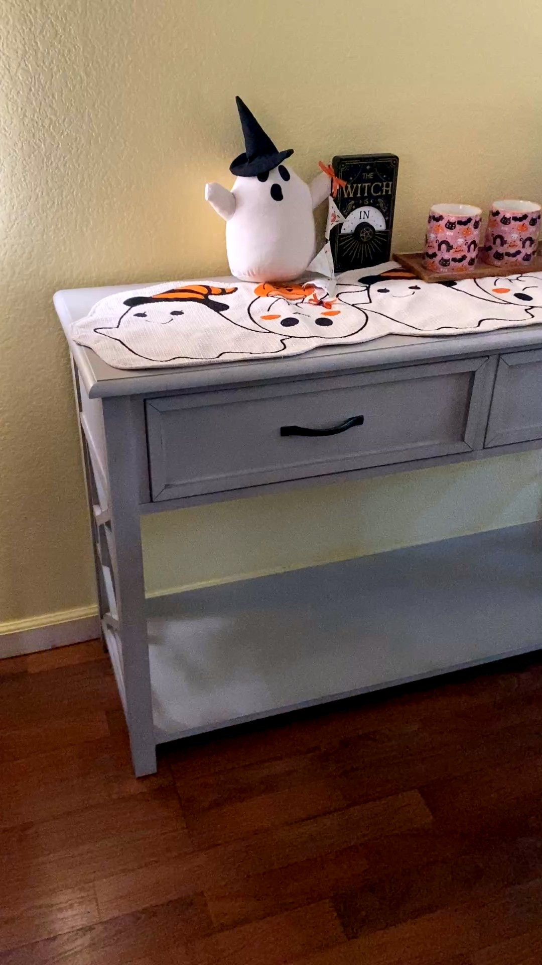 Console set up as a coffee bar for Halloween— if you are new here I set this up before I left to help my daughter set up her apartment. My kitchen flooded & we will be replacing & remodeling it due to the damage. I can’t live without my morning coffee tho! What about you? More later! Follow & hit the bell. Leave me a comment— What is your favorite coffee drink? #fallcoffee #coffeebar #console #consoletable #Halloweencoffeebar #Halloween

#LTKFamily #LTKHome #LTKFindsUnder50