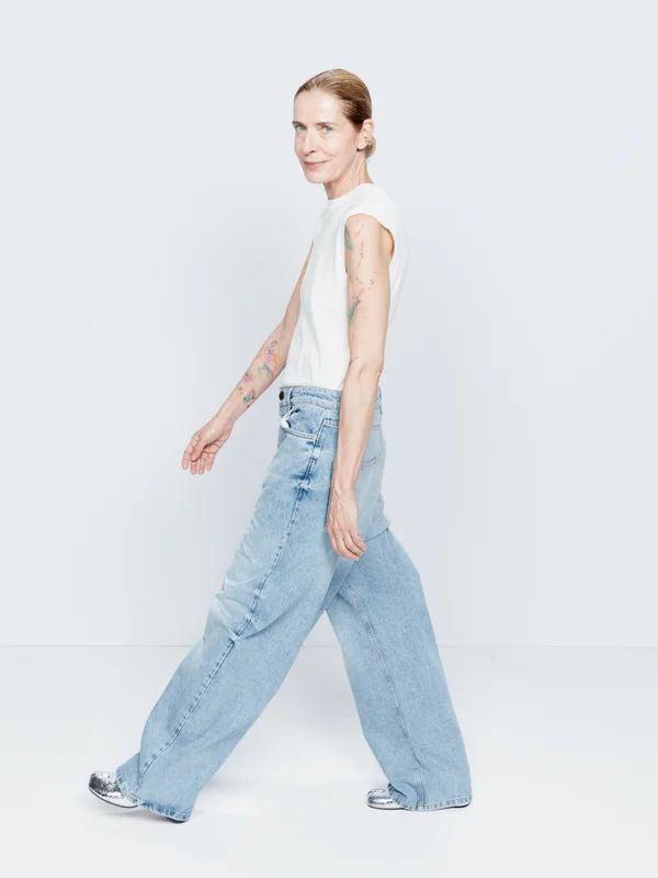 Drop organic-cotton low-rise baggy jeans | Raey | Matches (US)