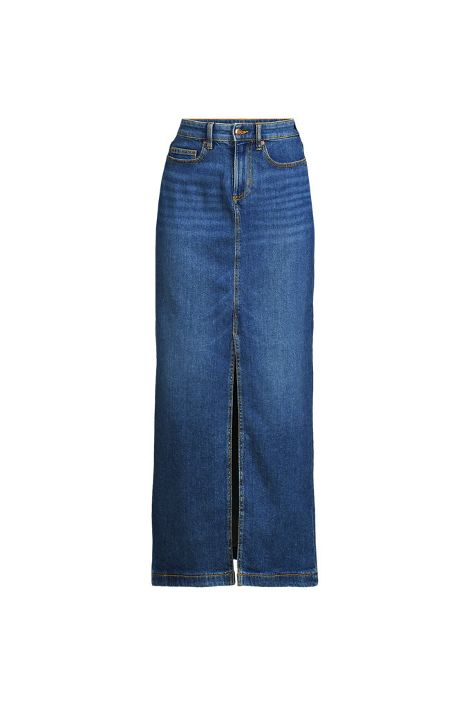 Women's Soft Denim Maxi Skirt - Lands' End - Blue - 16 | Lands' End (US)