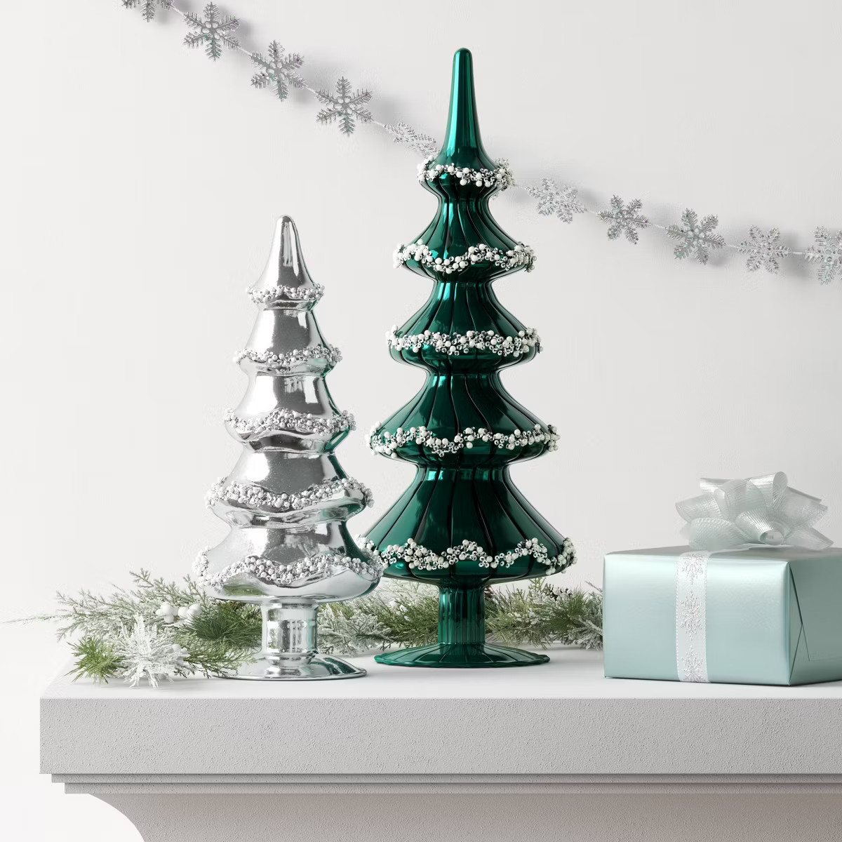 14.75" Christmas Glass Tree Green - Wondershop™ | Target