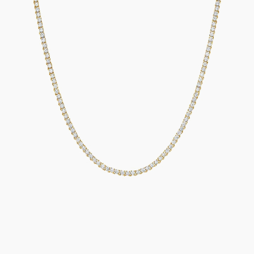 14K Yellow Gold Petite Lab Diamond Tennis Necklace (2 1/5 ct. tw.) | Brilliant Earth